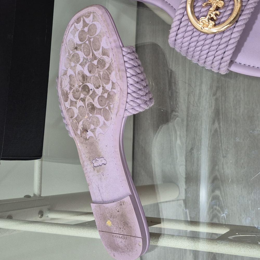 Coach Women's Purple Slide Sandals - Picture 6 of 10